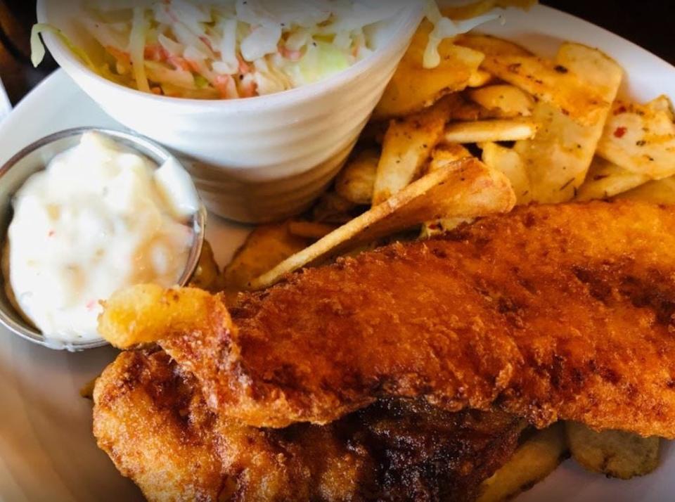 Fish and chips from Moby Dick Brewing Co.