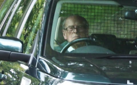 The Duke of Edinburgh driving in September near Balmoral Castle - Credit: Peter Jolly/Northpix