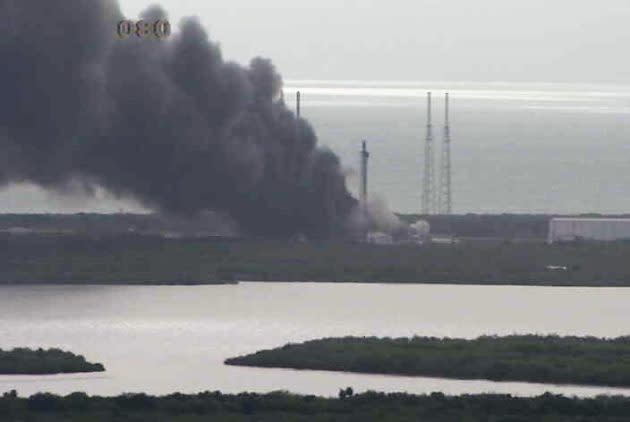 SpaceX blast scene