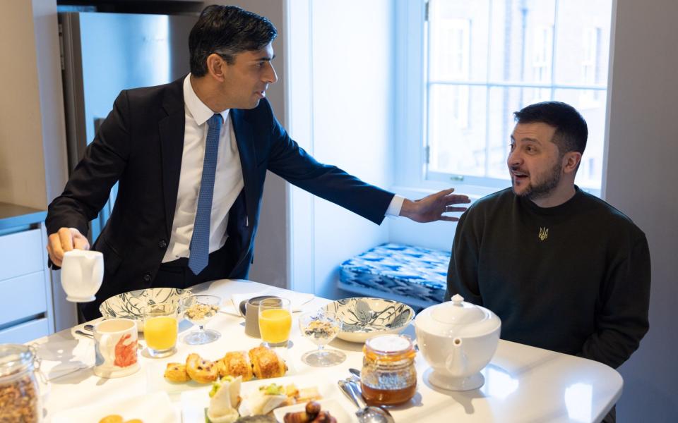 The Prime Minister and his Ukrainian counterpart shared a pot of tea when they met at Downing Street - No10 Downing Street