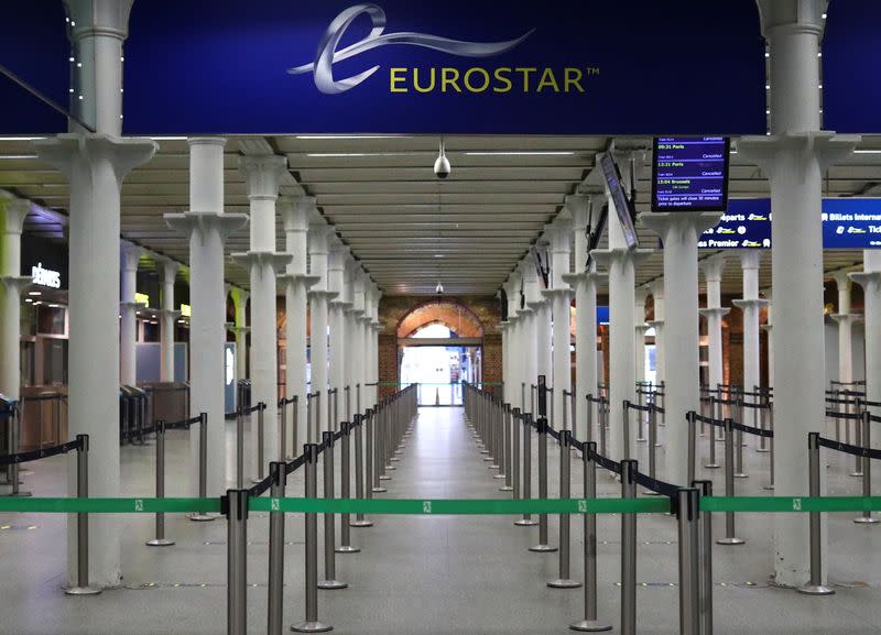 Eurostar terminal at St Pancras International in London