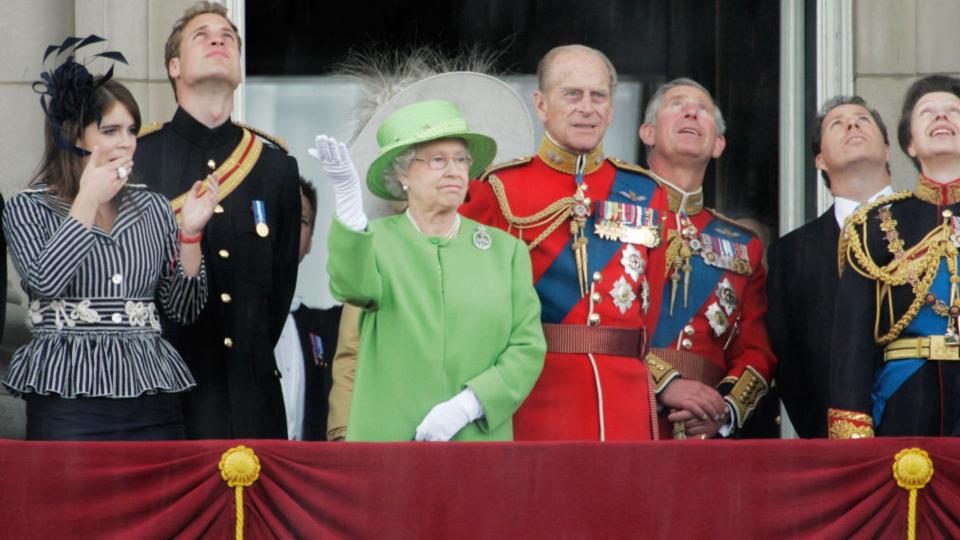 Queen Elizabeth II checking the weather