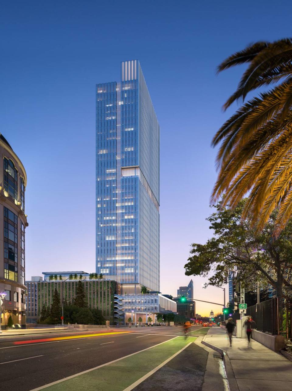 The CIM Group and CalPERS released a proposal for a 550-foot-tall tower at 301 Capitol Mall in 2018.