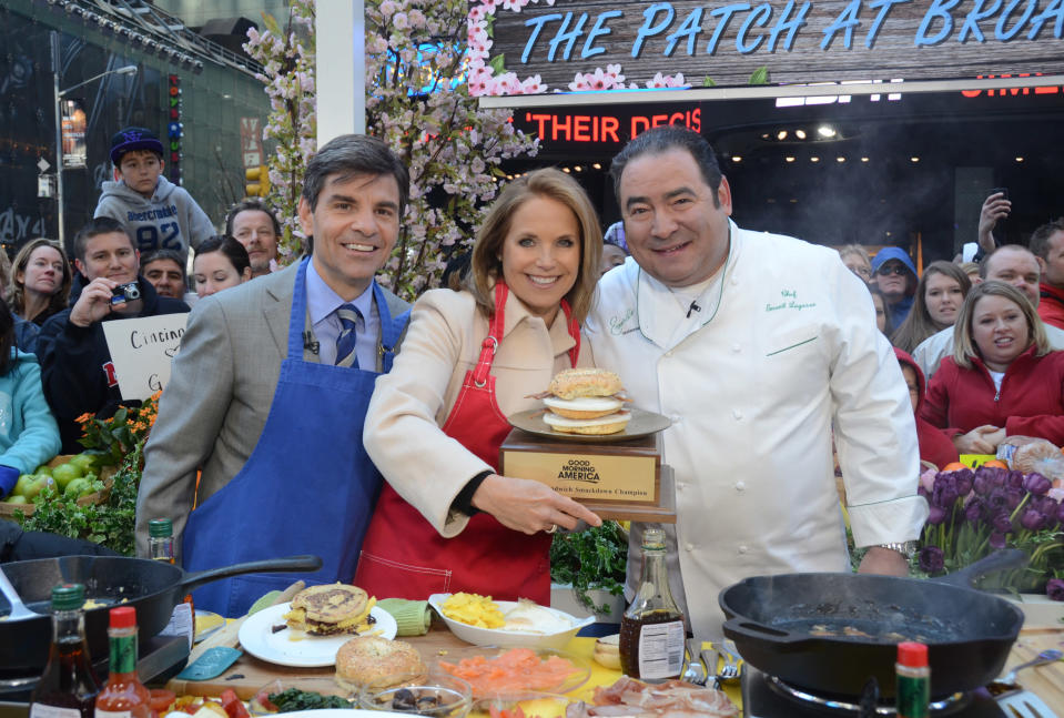 Emeril Lagasse crowned Katie the champion of the “GMA” Breakfast Sandwich Smackdown today.