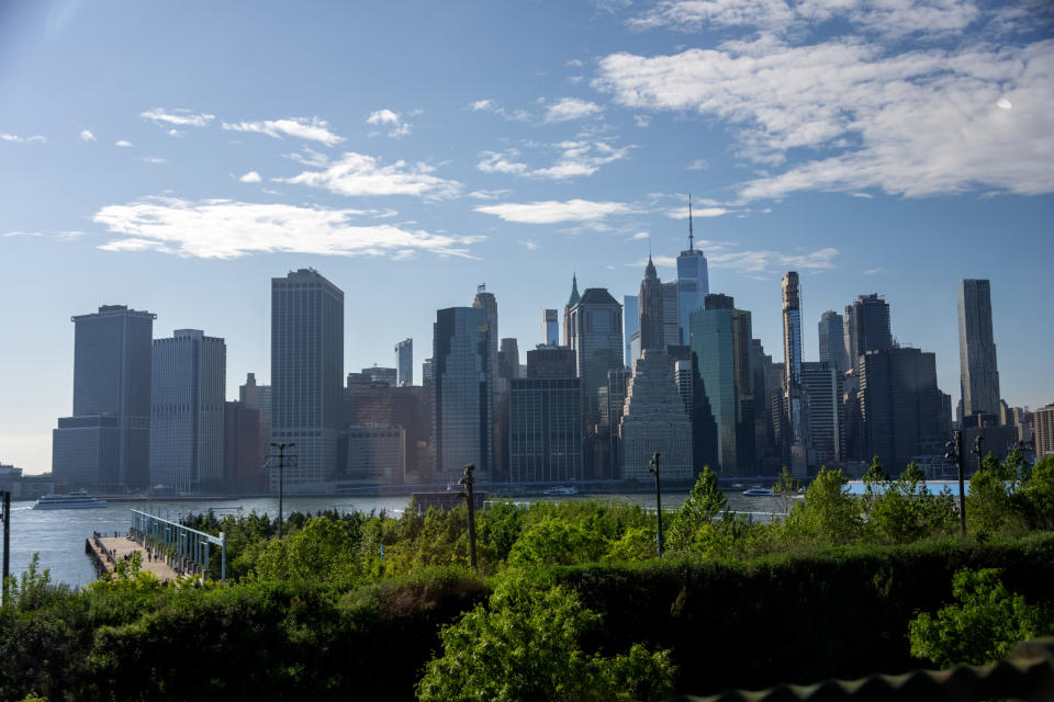 The view of Manhattan's financial district as seen from Brooklyn in New York City. Photo: Alexi Rosenfeld/Getty