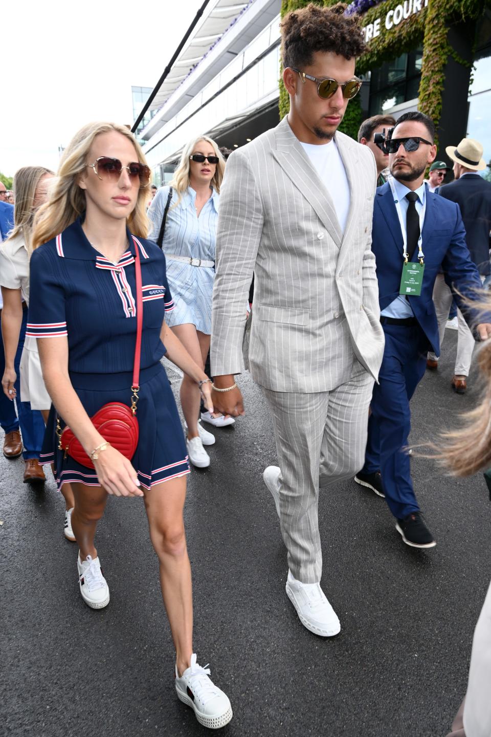 Brittany Mahomes and Patrick Mahomes at day five of Wimbledon.