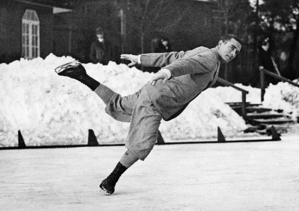 <p>Grafström was a Swedish figure skater who earned more Olympic medals than any figure skater in history and was known for <a rel="nofollow noopener" href="https://www.olympic.org/gillis-grafstrom" target="_blank" data-ylk="slk:inventing many of the moves;elm:context_link;itc:0;sec:content-canvas" class="link ">inventing many of the moves</a> enjoyed at the Olympics today, including the spiral, the flying sit spin, and the change sit spin.</p> <p>He's also only one of two athletes in history who won gold medals in both the Winter and Summer Olympics, since the 1920 Summer Olympic games featured a week of winter sports. At his first Olympics in Antwerp, one of his skates broke, and he had to buy a pair of curly-toed skates from town because they were the only ones available. Even so, he won. </p>