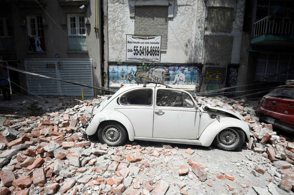 Mexico City has suffered heavily, despite the epicentre being elsewhere - AFP