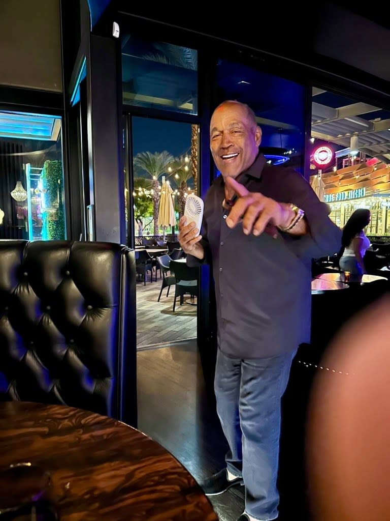 Simpson looked like he was having fun during an outing in Las Vegas back in February. ACES / BACKGRID