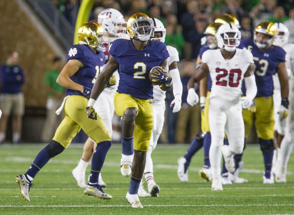 Dexter Williams and Notre Dame ran away from previously-undefeated Stanford in 2018.