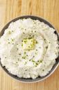 <p>This cauliflower mash recipe is the perfect low-carb substitute to <a href="https://www.delish.com/cooking/recipe-ideas/recipes/a50630/perfect-mashed-potatoes-recipe/" rel="nofollow noopener" target="_blank" data-ylk="slk:mashed potatoes;elm:context_link;itc:0;sec:content-canvas" class="link ">mashed potatoes</a>. The secret to making steamed cauliflower smooth and creamy? CREAM CHEESE! (We're big fans, if you hadn't noticed 😉.) </p><p>Get the <strong><a href="https://www.delish.com/cooking/recipe-ideas/recipes/a50786/mashed-cauliflower-recipe/" rel="nofollow noopener" target="_blank" data-ylk="slk:Mashed Cauliflower recipe;elm:context_link;itc:0;sec:content-canvas" class="link ">Mashed Cauliflower recipe</a>.</strong></p>