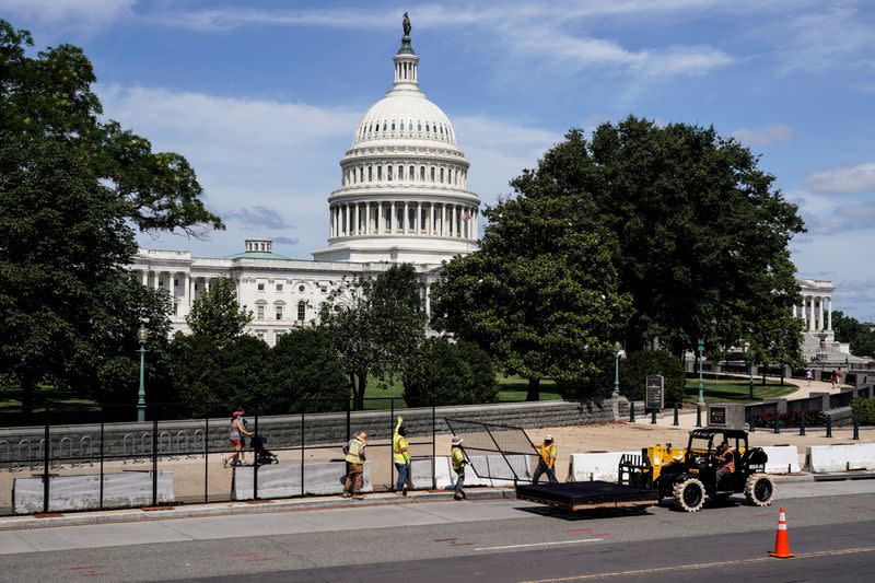 Fencing is being removed from the US Capitol in Washington