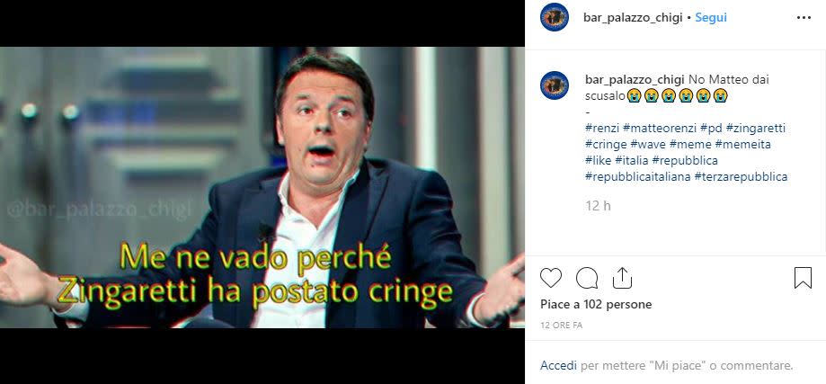 Non c’è un attimo di pace nella situazione politica italiana. L'uscita di Matteo Renzi dal partito democratico ha scatenato l'ironia dei social. Tanti utenti hanno preso spunto da questa clamorosa scissione per dare sfogo alla loro creatività.