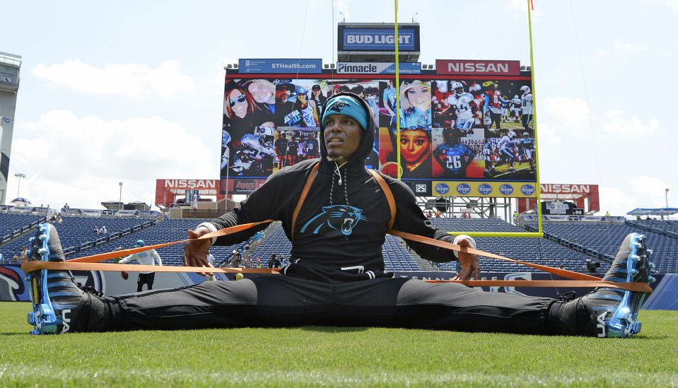 Cam Newton took a beating in 2016. Carolina hopes better protection will lessen the pain this year. (AP) 