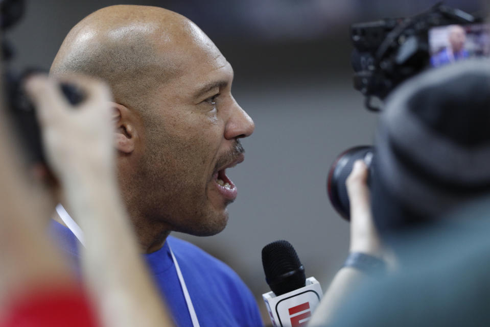 LaVar Ball wants his son to play in Phoenix, not in New Orleans. And he’s going to “speak it into existence.” (AP/Liusjenas Kulbis)