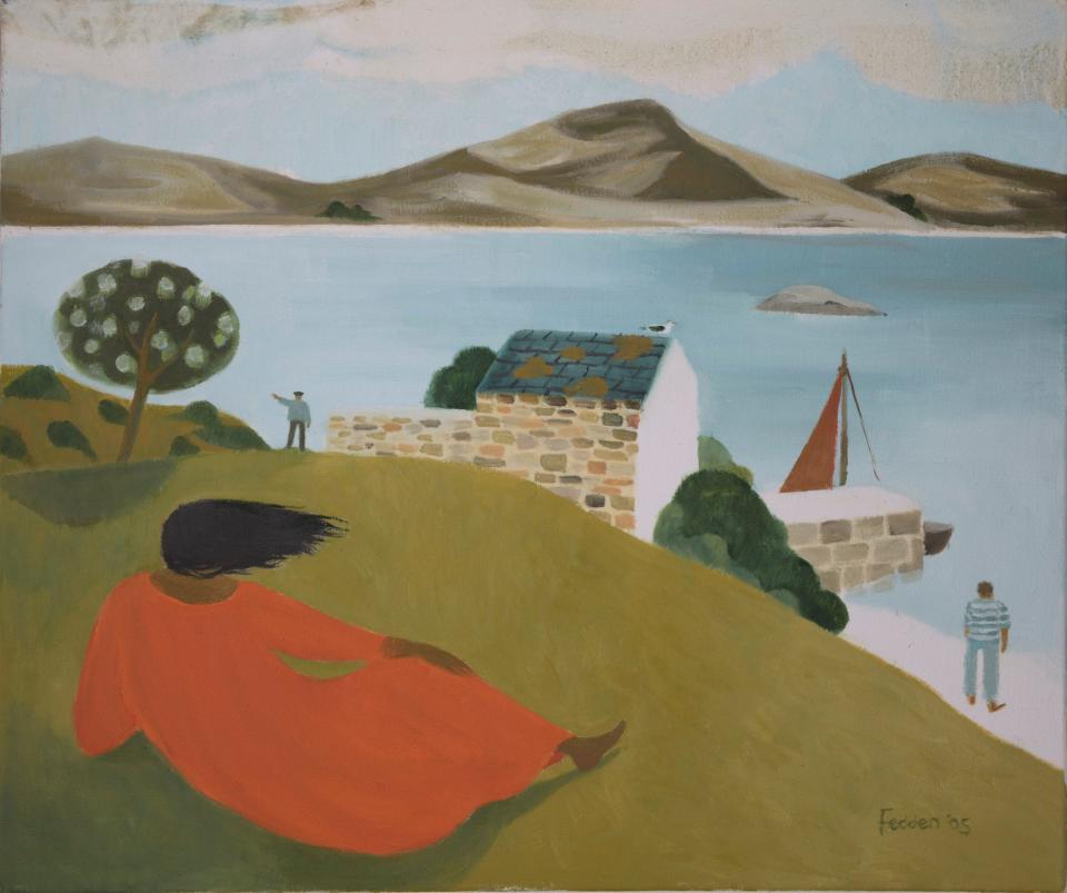 Dreamlike: detail from Mary Fedden's Over the Sea to Skye, 2005 - PETER J STONE PHOTOGRAPHY