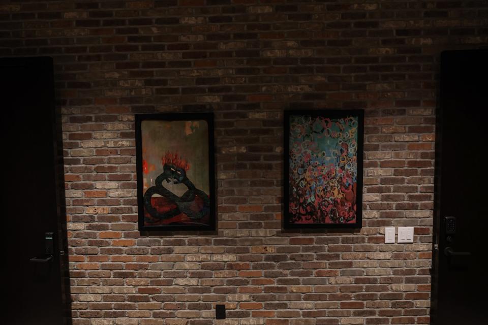 Find artwork tucked away in different areas of Vibrant Music Hall.