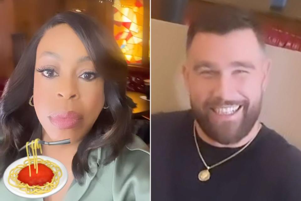 <p>Niecy Nash/ Instagram</p> Niecy Nash and Travis Kelce 