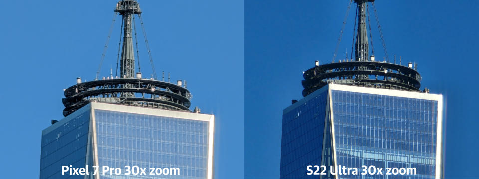 <p>Pixel 7 Pro 30x zoom vs S22 ultra</p>
