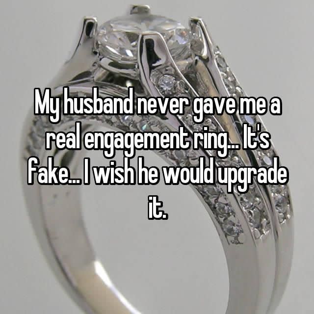 Would you wear a fake ring if you knew? Photo: Whisper.com