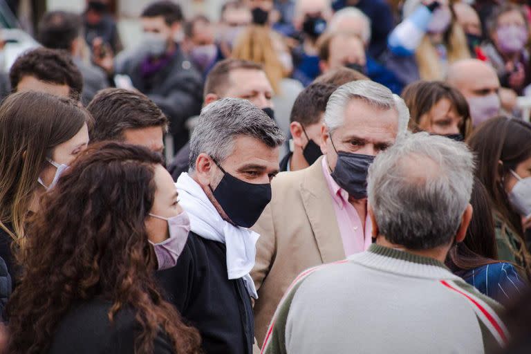 Alberto Fernández y Juan Zabaleta, ministro de Desarrollo Social