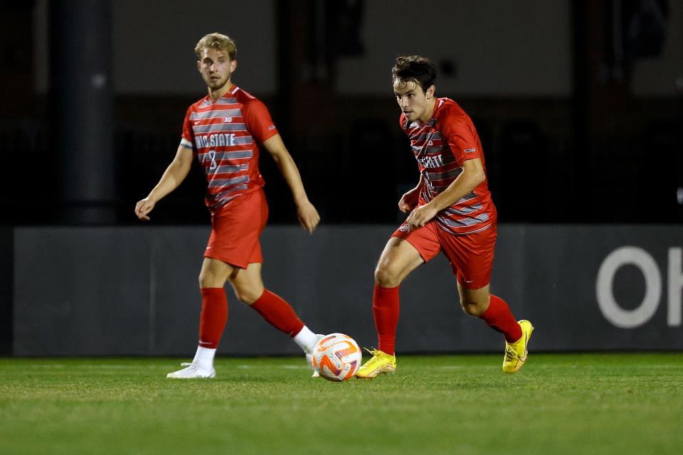 Ohio State men's soccer midfielders Laurence Wootton (8) and Xavier Green (11) are tied for the team lead with 12 points.