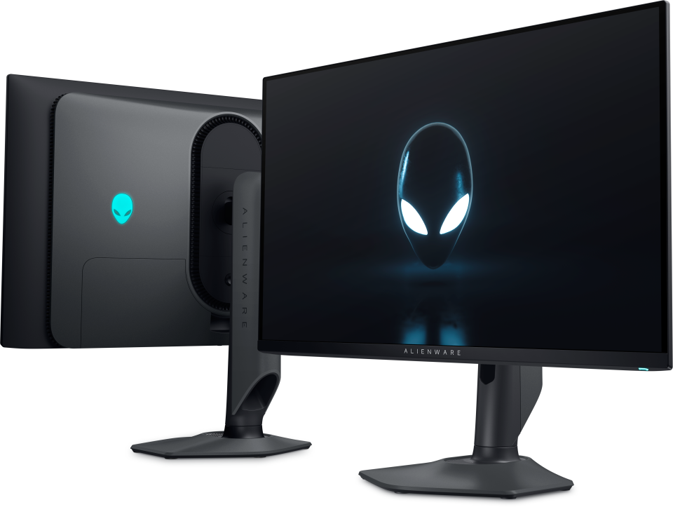 A monitor front and back. 