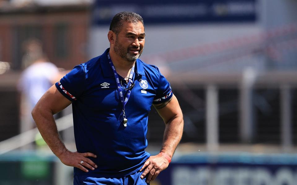 Pat Lam, the Bristol Bears director of rugby looks on during the Gallagher Premiership Rugby match between Leicester Tigers and Bristol Bears - Getty Images