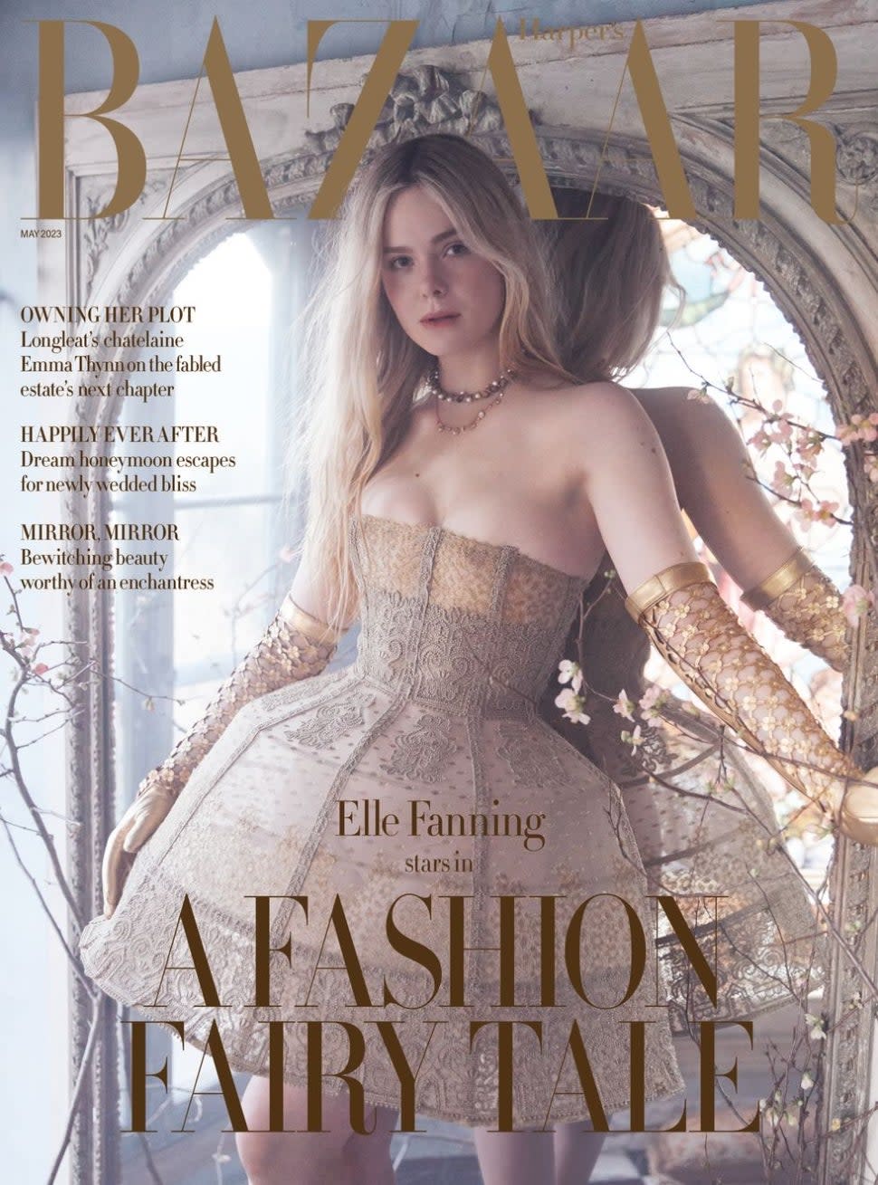 Elle Fanning Harpers Bazaar UK Cover April 2023