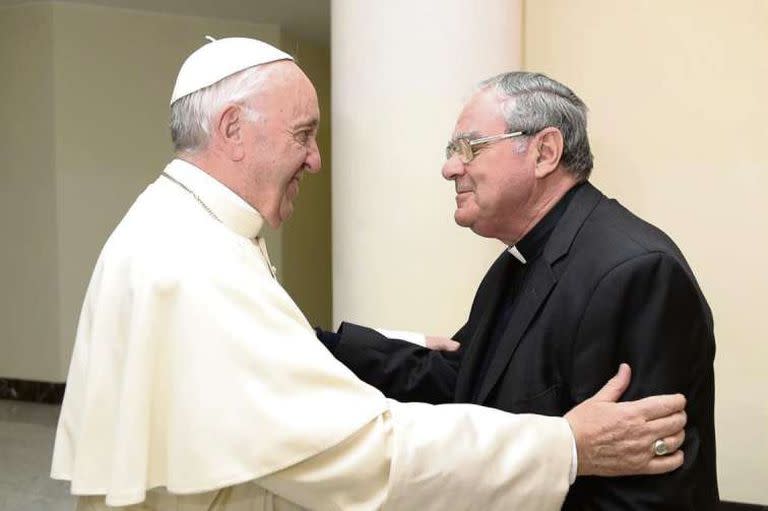 Francisco se reencontró con el obispo Oscar Ojea, presidente del Episcopado