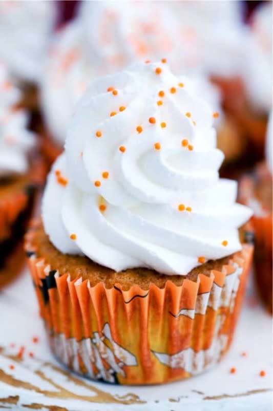 <p>Sweet and Savory Meals</p><p>Perfect seasonal dessert for fall parties and Thanksgiving.</p><p><strong>Get the recipe:</strong> <a href="https://sweetandsavorymeals.com/sweet-potato-pie-cupcakes/" rel="nofollow noopener" target="_blank" data-ylk="slk:Sweet Potato Pie Cupcakes;elm:context_link;itc:0;sec:content-canvas" class="link "><strong>Sweet Potato Pie Cupcakes</strong></a></p>