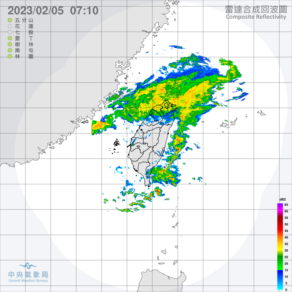 北部、東半部及中部水氣增多。（圖／中央氣象局）