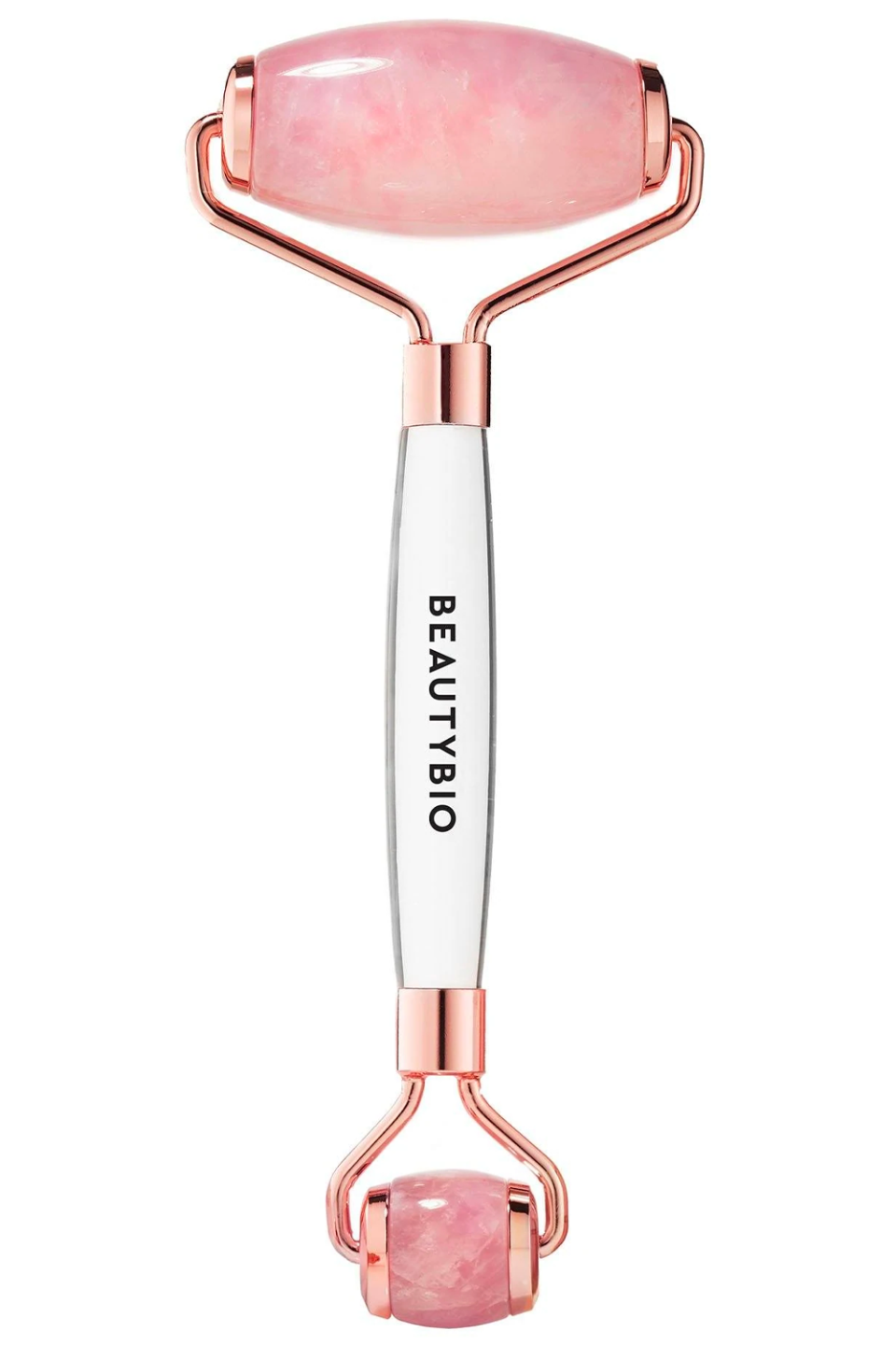 2) BeautyBio Contouring + De-Puffing Rose Quartz Roller