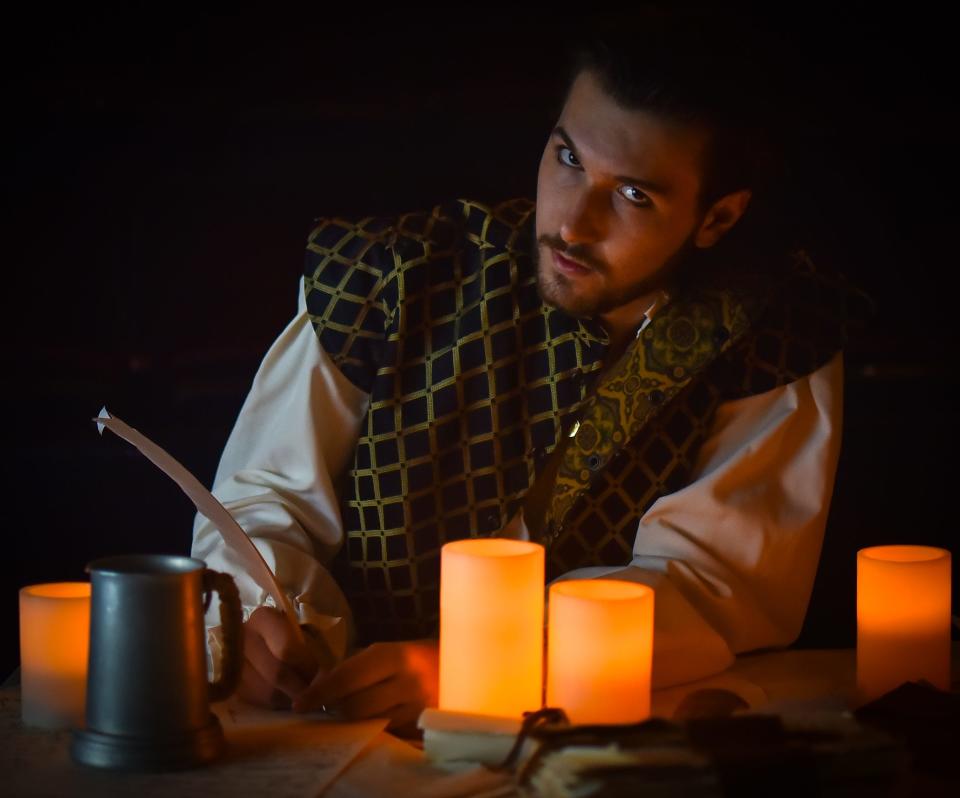 Justin Marlow portrays famed English playwright Christopher "Kit" Marlowe in Oklahoma Shakespeare in the Park's state premiere production of Liz Duffy Adams' "Born with Teeth."