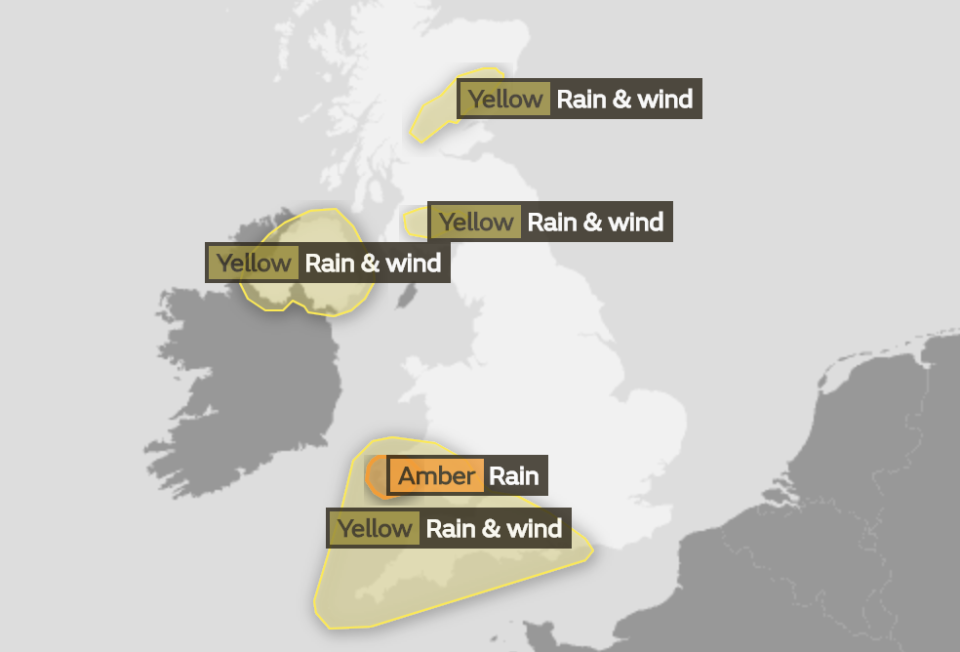 UK weather latest: Ferries, flights and trains cancelled due to strong wind and rain