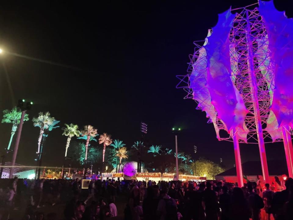 Confirmed: Coachella at night is quite pretty (The Independent/Leonie Cooper)