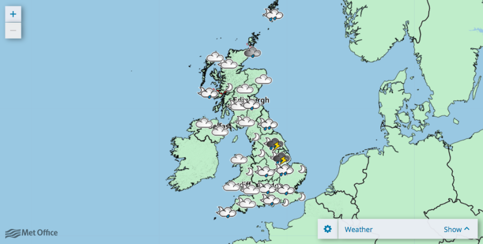 <em>Thunderstorms on Friday my bring flash flooding to parts of the country (Met Office)</em>