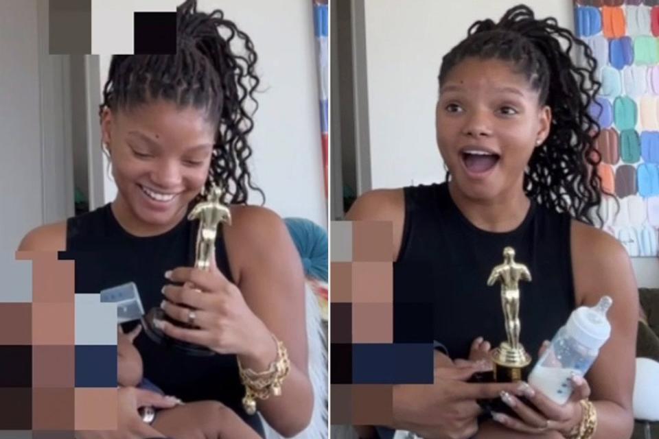 <p>DDG/Snapchat</p> Halle Bailey