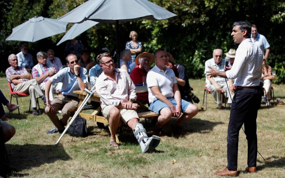 Rishi Sunak Tory leadership hustings - Peter Nicholls/AFP