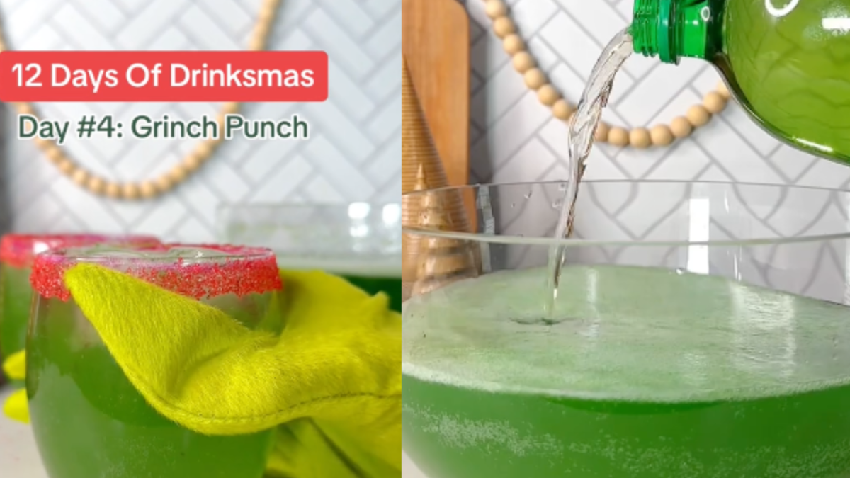 Grinch Mimosa: A Festive Holiday Cocktail - Honeybunch Hunts