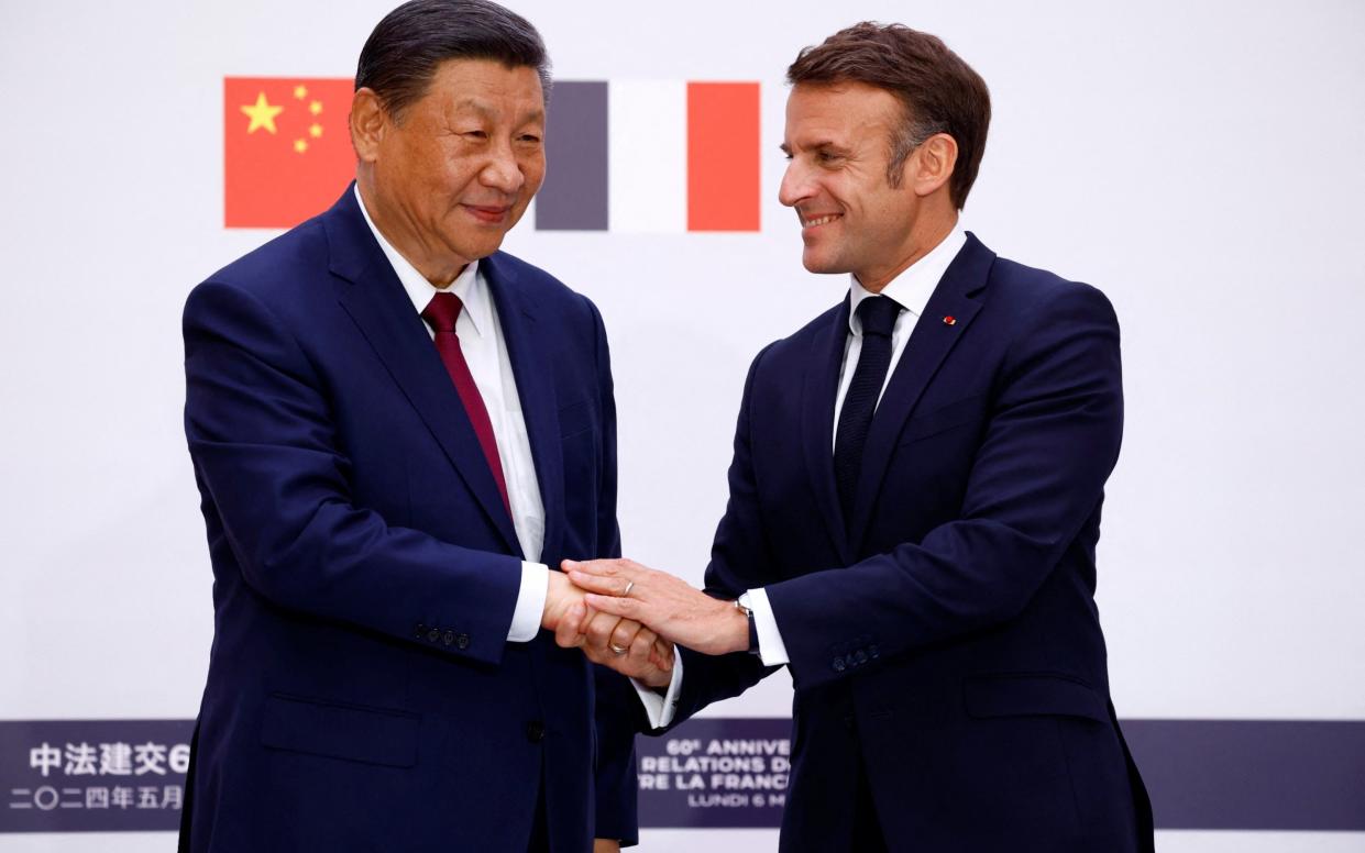 China's President Xi Jinping and French President Emmanuel Macron