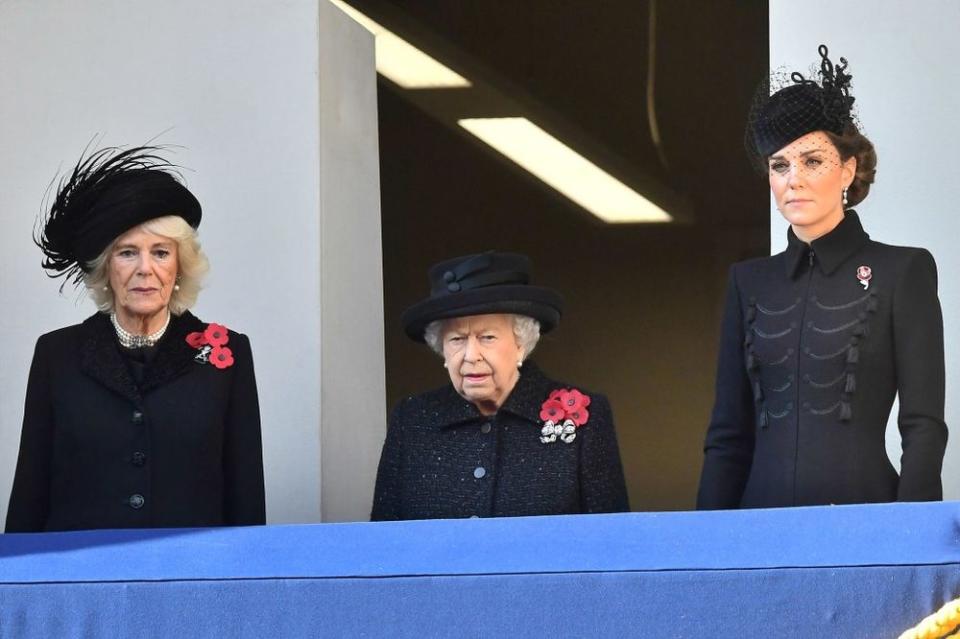 Camilla, Duchess of Cornwall, Queen Elizabeth and Kate Middleton | Samir Hussein/WireImage