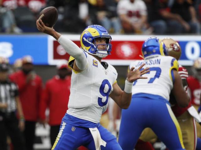 Watch: Matthew Stafford, Rams take field for first time in throwback  uniforms