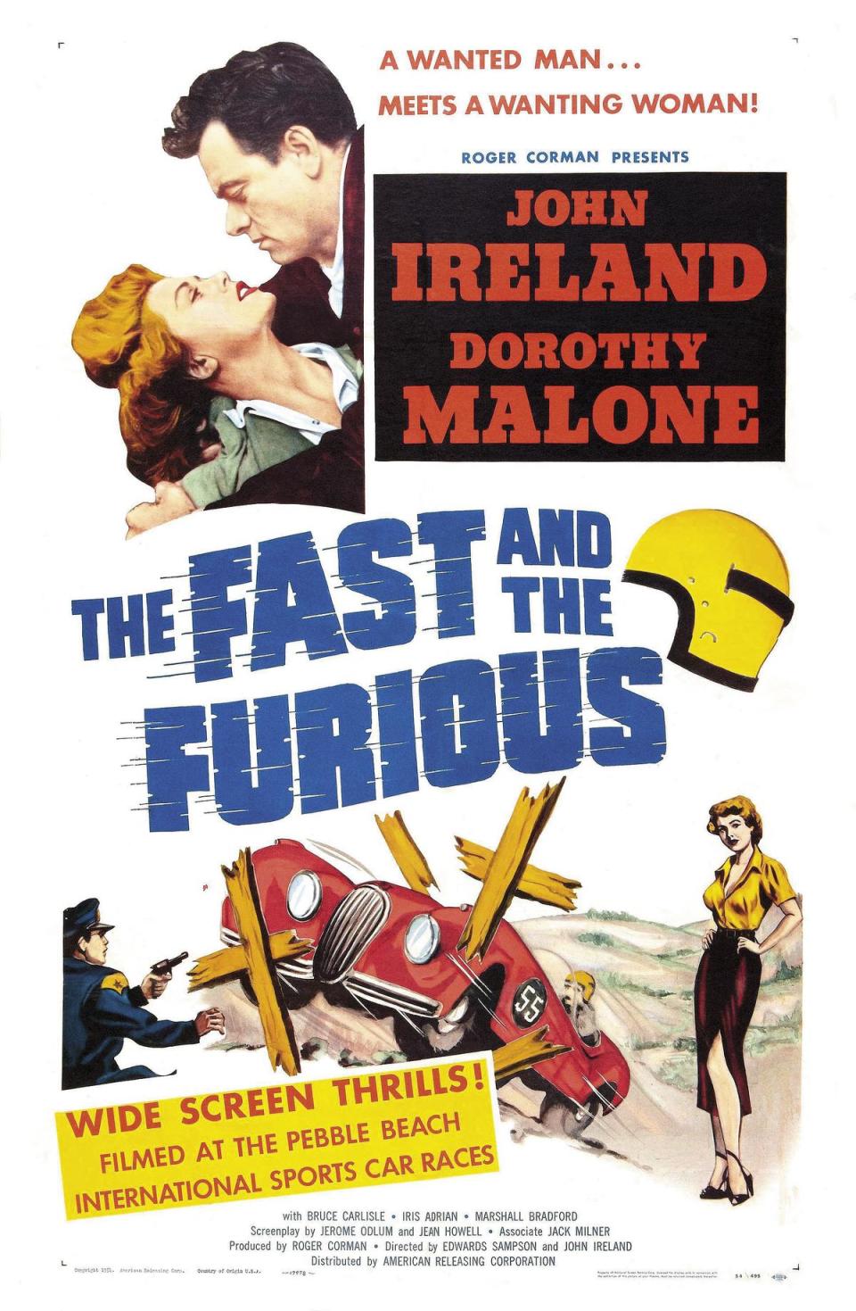 《玩命關頭》英文片名由來，源自1955年飆車電影《The Fast and the Furious》。