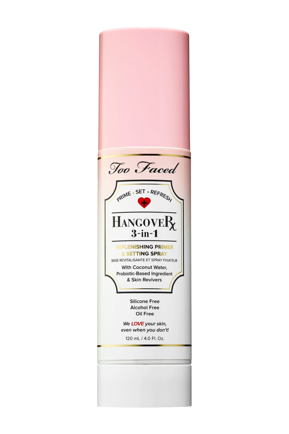 10) Too Faced Hangover 3-In-1 Replenishing Primer & Setting Spray