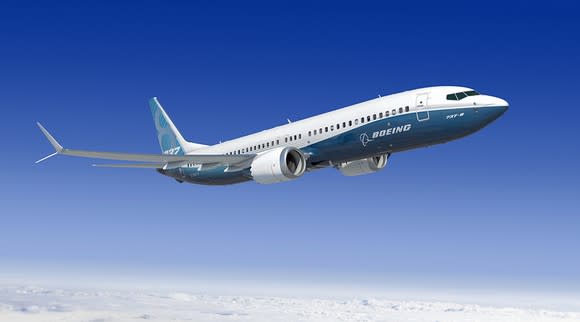 A rendering of a Boeing 737 MAX 8