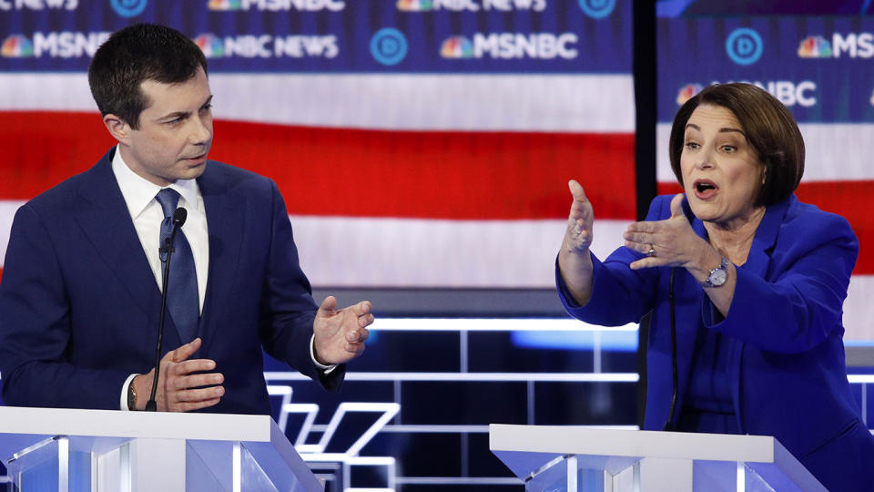 Amy Klobuchar and Pete Buttigieg 