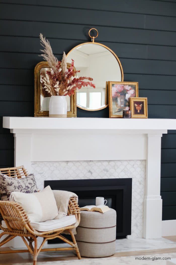 Create an Accent Around Your Mantel