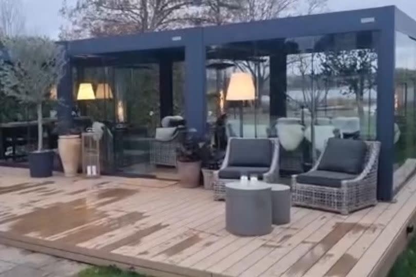 The new look White Lion will have two glass pergolas (similar to the one pictured) with retractable rooves and glass sides which can be slid open or closed shut