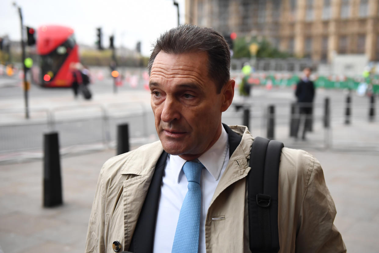 Peter Fankhauser, CEO of Thomas Cook, arrives at Portcullis House in London on Tuesday to answer MPs questions about the company's collapse. Photo: Chris J Ratcliffe/Getty